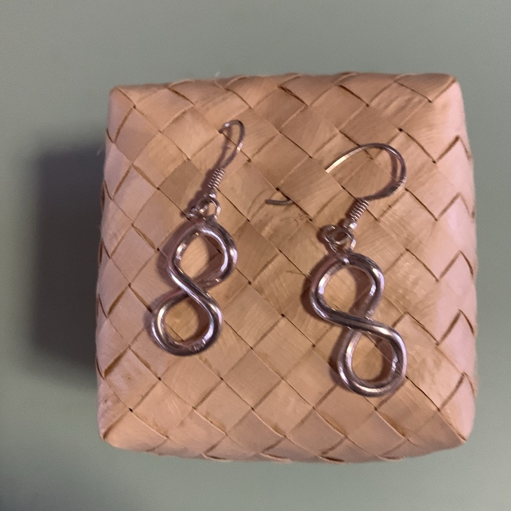 Infinity Sterling Silver Dangle Earrings - image 4